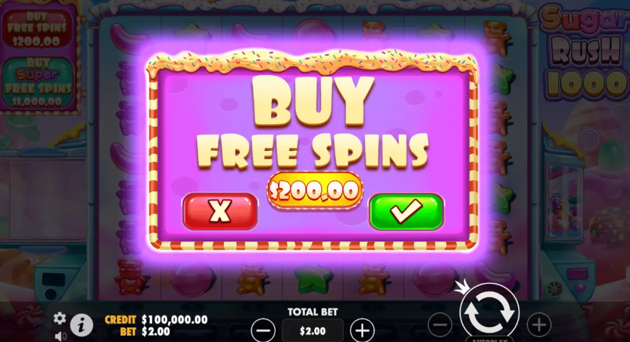 free spins option