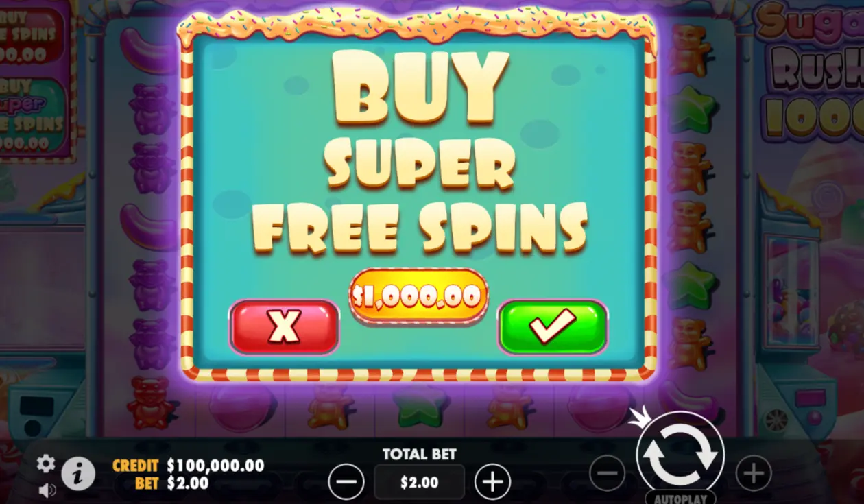 super free spins option